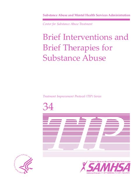 (PDF) Brief Interventions and Brief Therapies for Substance Abuse 34 ...