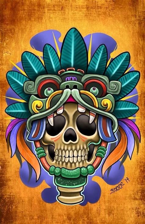 Tribal Art Tattoos, Mayan Tattoos, Aztec Tattoo, Indian Tattoos, Skull ...