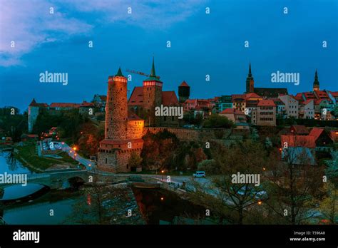 Bautzen old town at night Stock Photo - Alamy