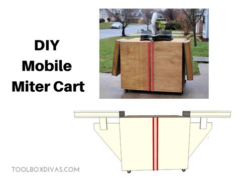 DIY Mobile Miter Saw Cart- Toolbox Divas (1 of 6) - ToolBox Divas