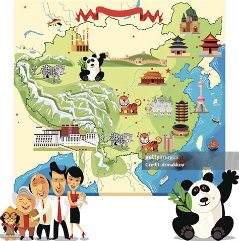 Cartoon Map Of China High-Res Vector Graphic - Getty Images