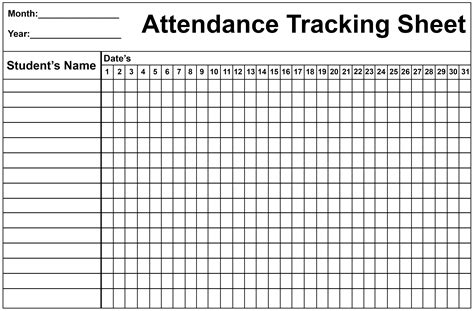 attendance sheet - Yahoo Image Search Results | Attendance chart ...