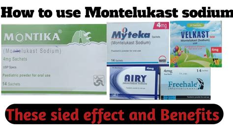 Montelukast sodium sachet uses benefits dosage and sied effect in Urdu|how to use montelukast 10 ...