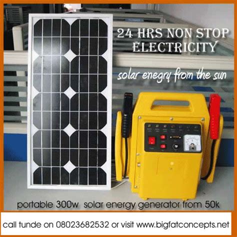 cheap solar energy in nigeria: 24hrs portable solar energy generator