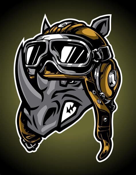 rhino head vector 8670278 Vector Art at Vecteezy