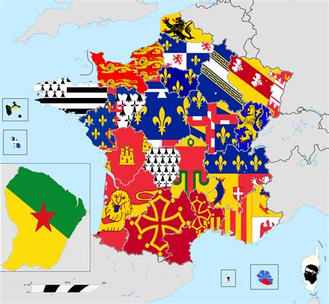 Flags of the regions of France : r/vexillology