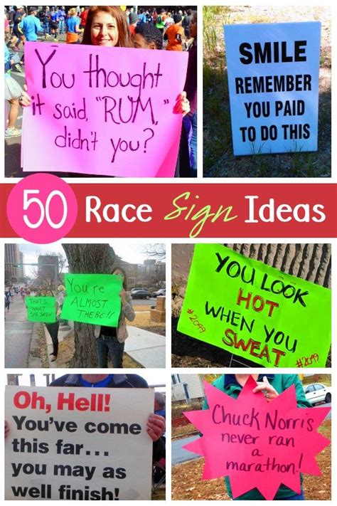 50+ Funny & Motivational Race Signs | Marathon signs, Marathon posters, Marathon motivation