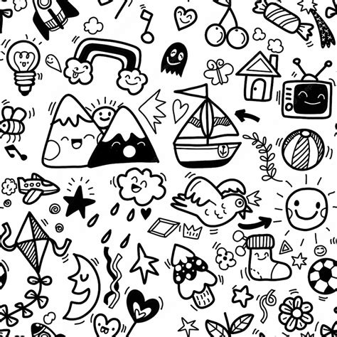 Premium Vector | Seamless pattern with cute kids vector illustration ...