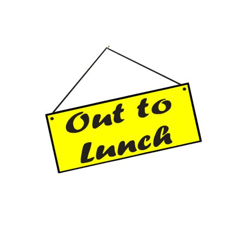 Out to lunch sign clip art image #14388