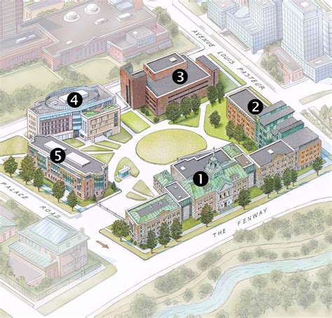 Simmons College Campus Map – Map Vector