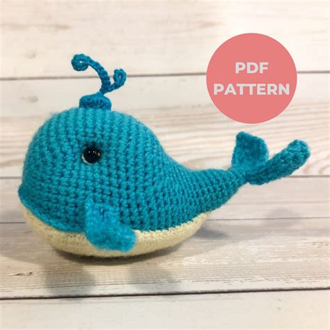 Amigurumi Whale Crochet Pattern Sperm Whale Stuffed Animal - Etsy