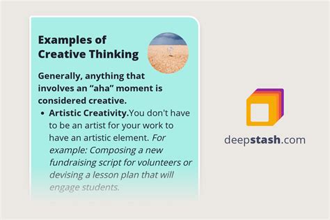 Examples of Creative Thinking - Deepstash