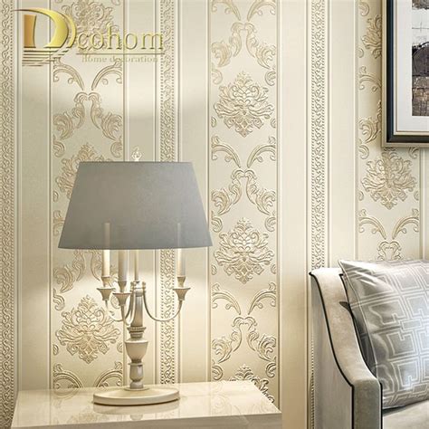 Us 319 Modern Luxury Homes Decor European Striped Damask Wallpaper For Walls Bedroom Living Room ...