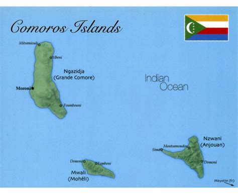 Maps of Comoros | Collection of maps of Comoros | Africa | Mapsland ...