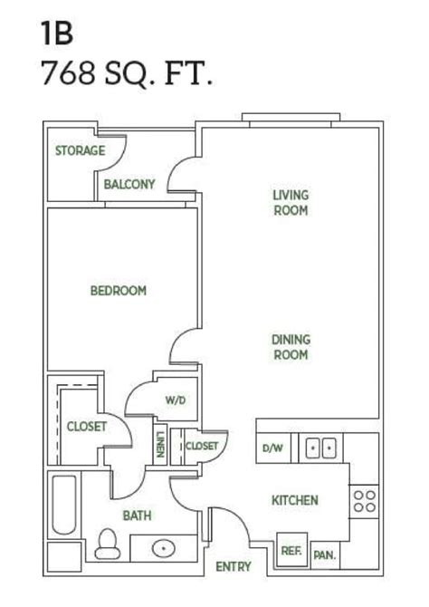 1 & 2-Bedroom Apartments in Mountain View, CA | Floor Plan