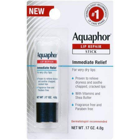 Aquaphor Lip Repair Stick, Lip Balm for Dry Chapped Lips - Walmart.com ...
