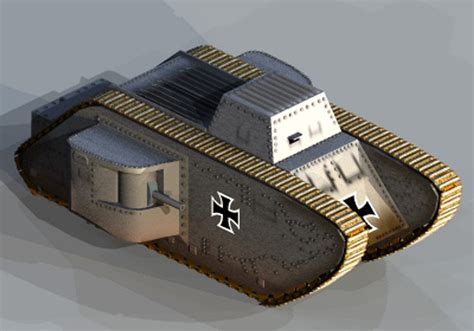 3d 3ds Ww1 German Tank