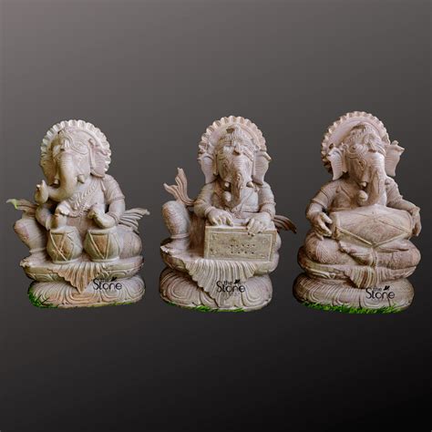 Musical Ganesha Statues: Buy Best Idols - The Stone Studio