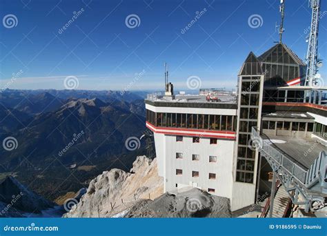 Weather Station, Mountain Zugspitze, Germany. Stock Image - Image of skiing, glacier: 9186595