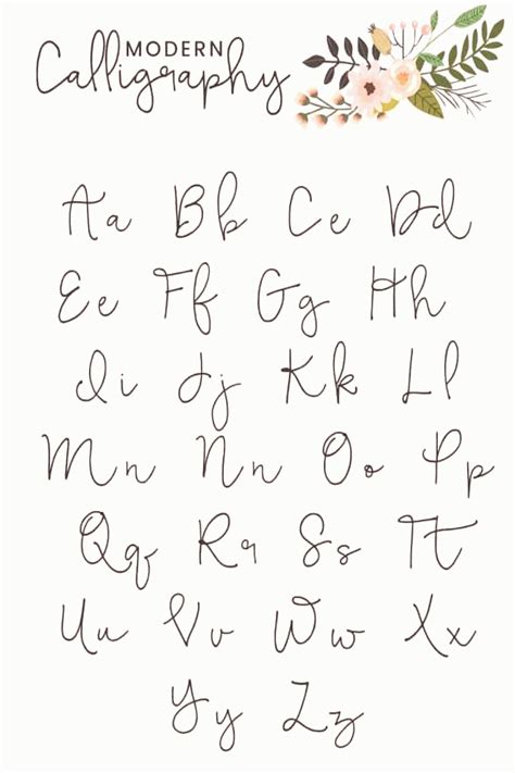Alphabet Calligraphy Templates - Printable Computer Tools