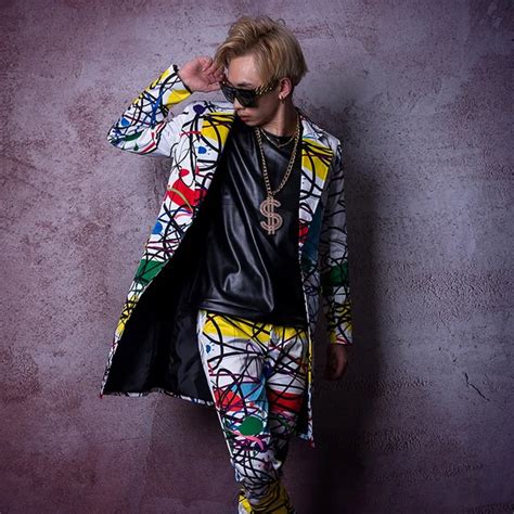 Custom Stage Costume Singer Dancer DJ Clothes Men Fashion Hip Hop Long Casual Blazer Suit Jacket ...