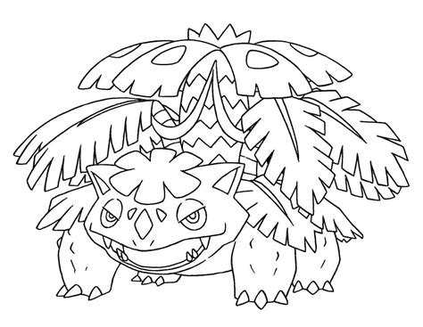 Pokemon Coloring Pages Mega Venusaur | BubaKids.com