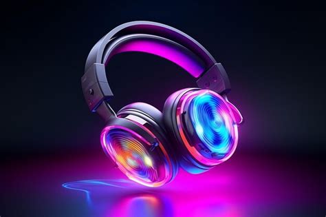 Premium AI Image | Headphones wireless digital device with vivid RGB ...