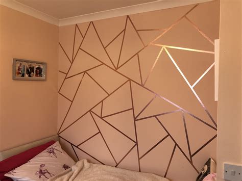 Gold washi tape wall decor for bedroom - 11 WONDERFUL WASHI TAPE WALL DECOR IDEAS | How To Do Easy