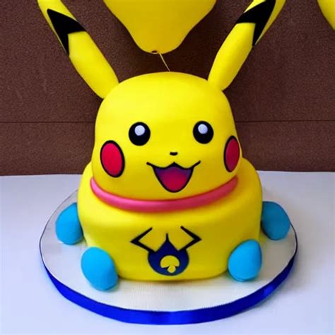 pikachu birthday cake balloons celebration, knitted | Stable Diffusion | OpenArt