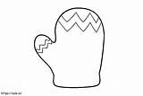 Printable Mitten coloring Page sketch template