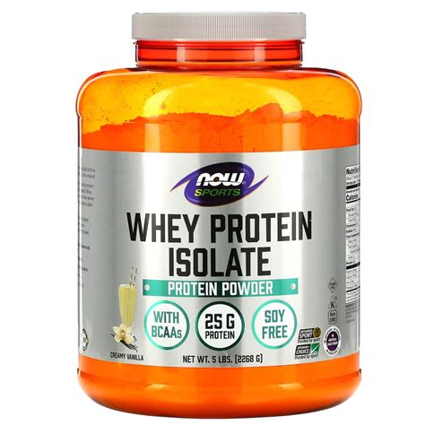 Now Foods Sports, Whey Protein Isolate, Creamy Vanilla, 5 lbs. (2268 g) - Walmart.com - Walmart.com