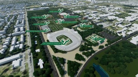 USF releases renderings showing vision for on-campus athletic district ...