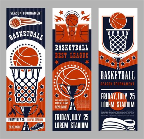 Basketball sport team game banners 16167786 Vector Art at Vecteezy