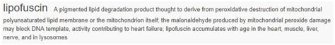 LIPOFUSCIN | billw