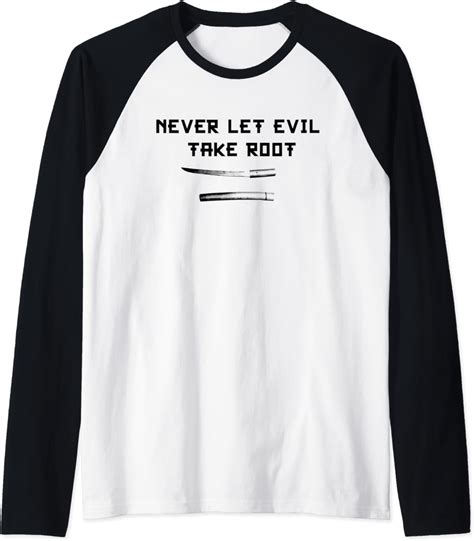 Amazon.com: Otoya Yamaguchi Samurai Sword - Never Let Evil Take Root Raglan Baseball Tee ...