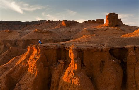 Bayanzag Red Sand Cliffs in Umnugobi - Escape To Mongolia