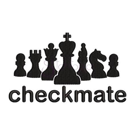 Chess Checkmate Embroidery Design - Stitchtopia