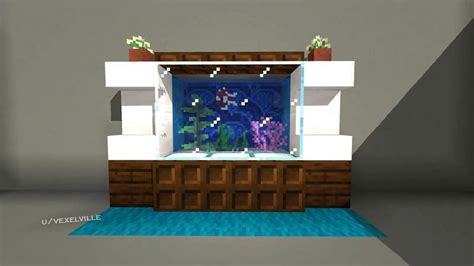 How to build a small aquarium in Minecraft