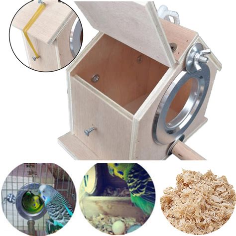 alfyng Parakeet Nest Warm Box, Bird Breeding Box, Parrot Wood House Nesting Box, Parrotlets ...