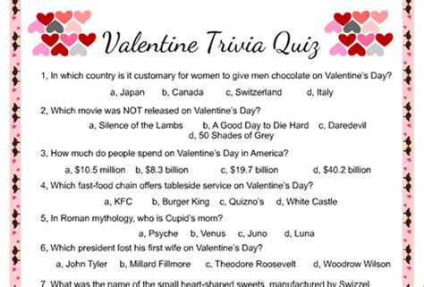 Famous Couples Trivia Questions And Answers Printable