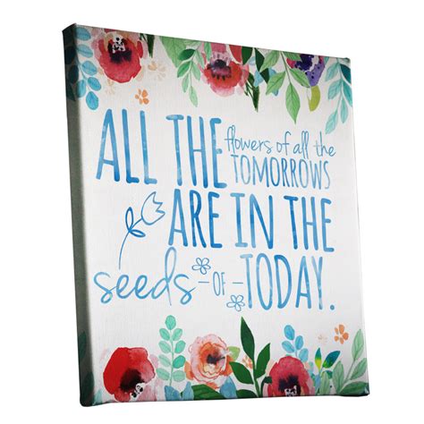 All The Flowers of All The Tomorrows Watercolour Canvas Print | ImagiWorks Store