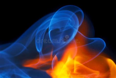 Photo of Fire with a Smoke on a Black Background Stock Photo - Image of fire, concepts: 1794326