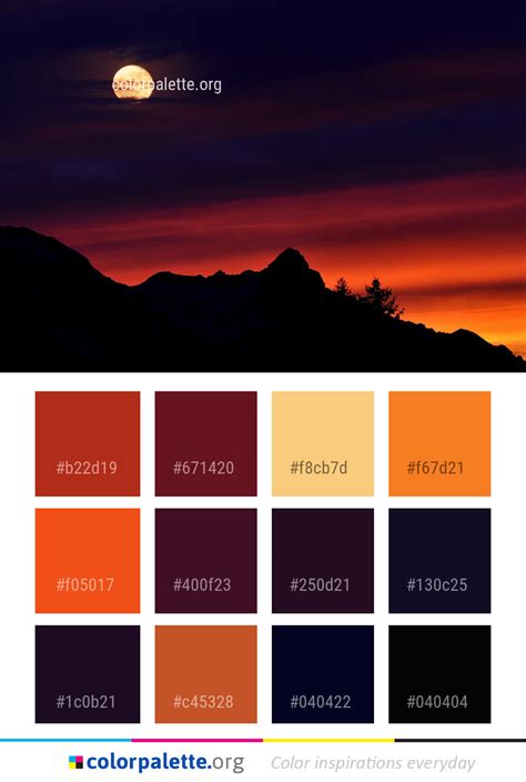 Sky Nature Afterglow Color Palette | colorpalette.org