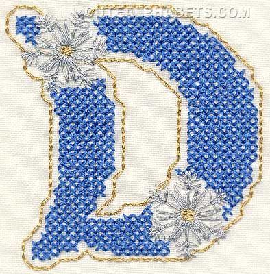 Letter D - Cute Alphabets - Embroidery Fonts | Cute alphabet, Letter d, Lettering