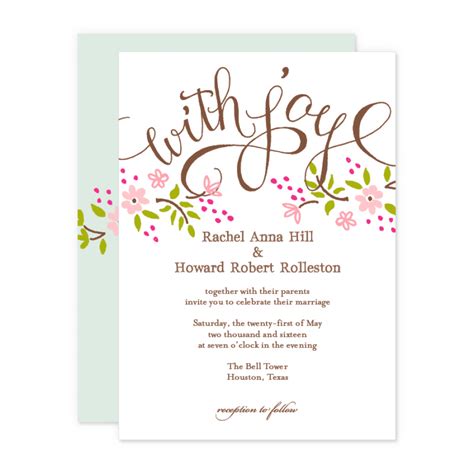 With Joy Wedding Invitations | Smitten on Paper (With images ...