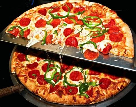 Slyce pizza with pepperoni and green peppers | Stuffed peppers, Stuffed green peppers, Pizza bake