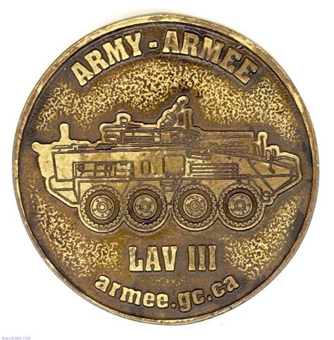 Canadian Army – LAV III, Military challenge Coin-Army - Canada - Medal ...