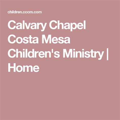 Pin on Calvary Chapel Costa Mesa