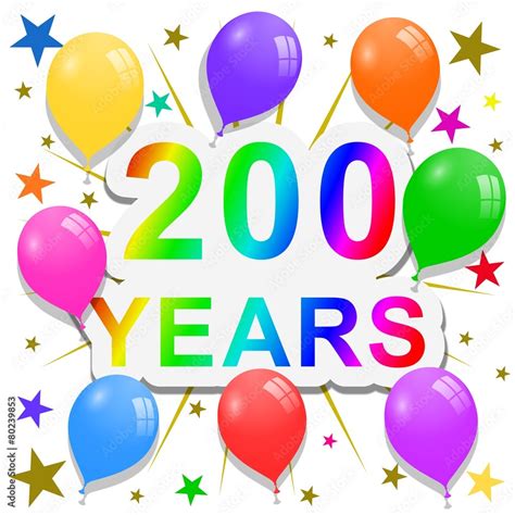 200 Years anniversary Stock Illustration | Adobe Stock