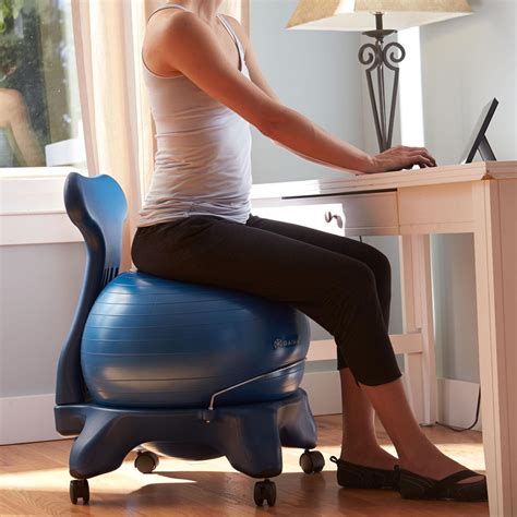 Amazon.com: Gaiam Balance Ball Chair – Exercise Stability Yoga Ball ...